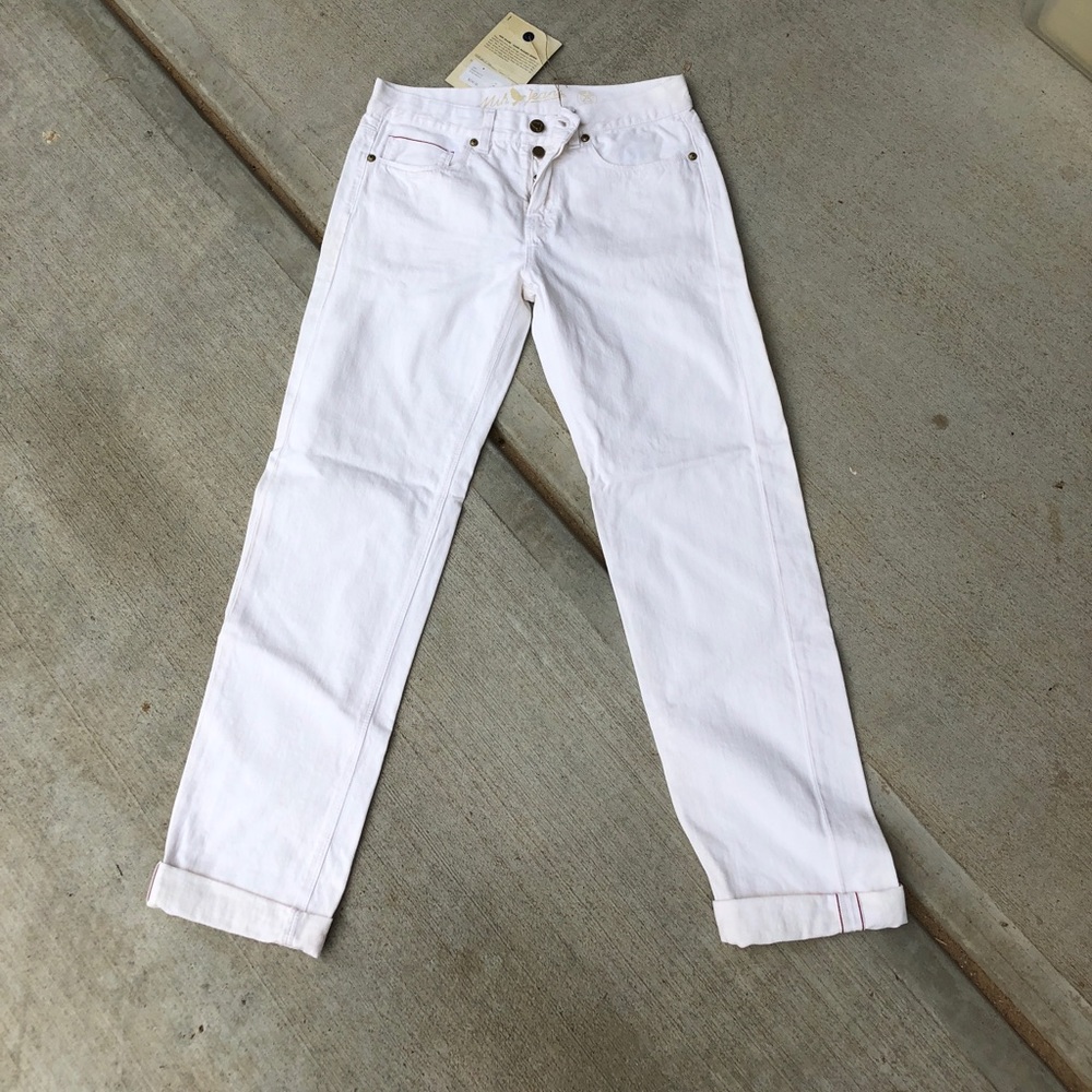 MIH white button fly jeans, NWT